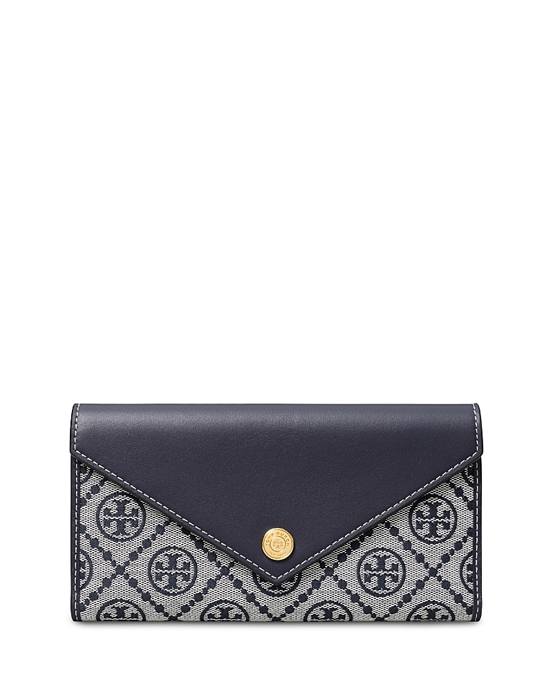 Tory Burch T Monogram Envelope Wallet In Black