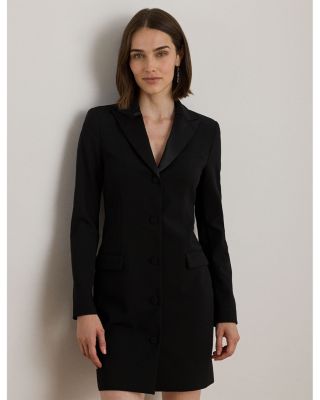 Satin Trim Double Faced Crepe Dress