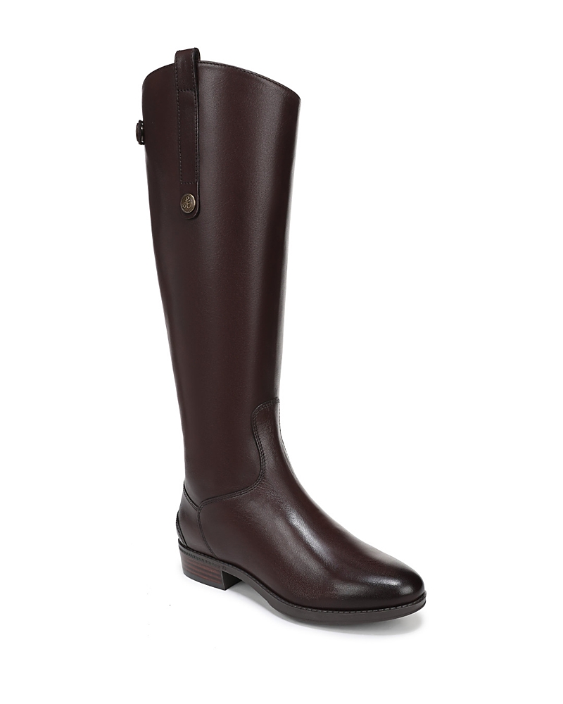 Sam Edelman Women's Penny Round Toe Leather Low-Heel Riding Boots