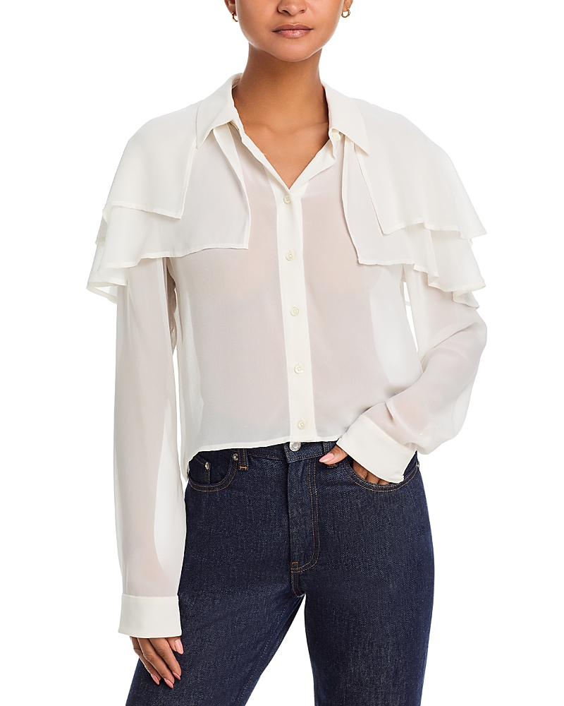 Frame The Silk Cape Blouse