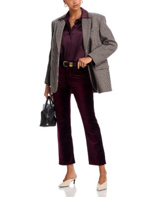 Le Sleek Straight High Rise Jeans in Full Glass Velvet