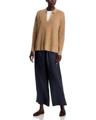 Wool Johnny Collar Sweater