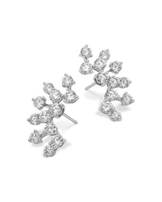 Diamond Ear Climbers in 14K White Gold, 3.0 tcw