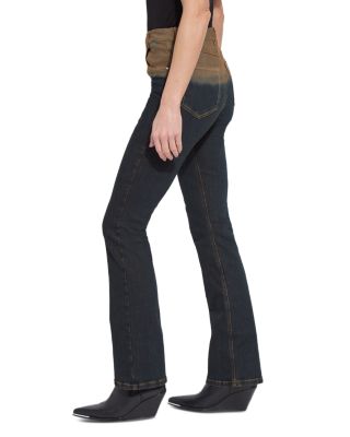 Ceri High Rise Slim Flared Jeans in Dip Dye Black