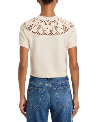 The Cashmere Lace Gathered Sweater