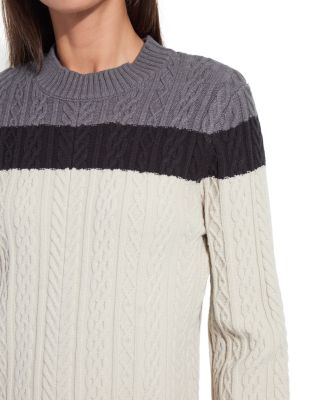 Gabriel Crewneck Cable Knit Sweater