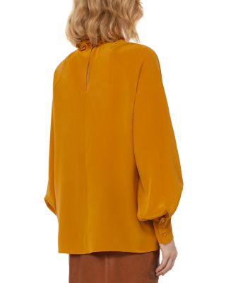 Guido Ochre Silk Blouse