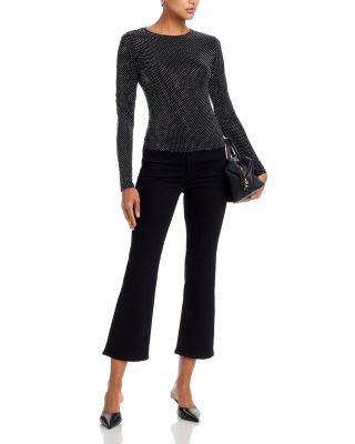 The Reboot Crop High Rise Ankle Jeans in Black