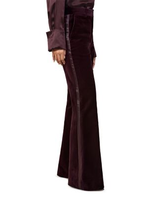Petite Elia Velvet Flare Trousers