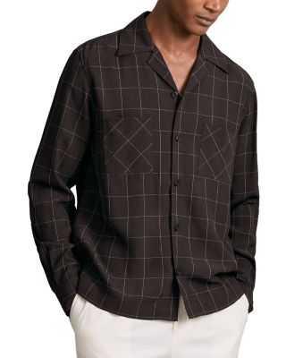 Simon Printed Button Front Camp Shirt
