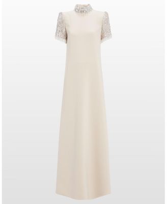 Edie Sequin-Embellished High-Neck Maxi Dress
