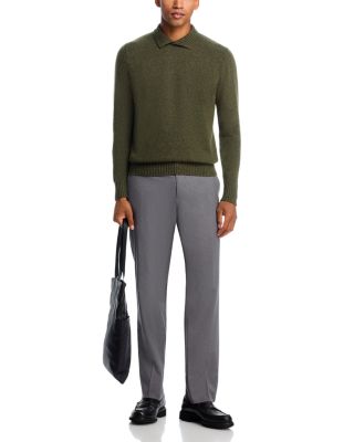 Split Mock Neck Cashmere Sweater