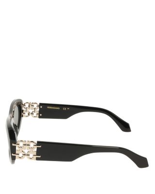 Solid Oval Sunglasses, 54mm