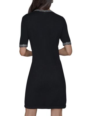 Rhinestone Trim A Line Dress