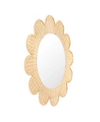 Coralie Rattan Round Mirror