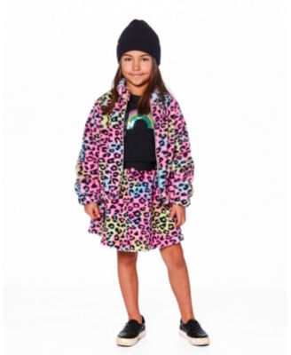 Girls' Faux Fur Zipped Jacket - Little Kid