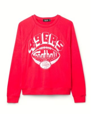  Women's NFL San Francisco 49ers Football Raglan Crew Fleece