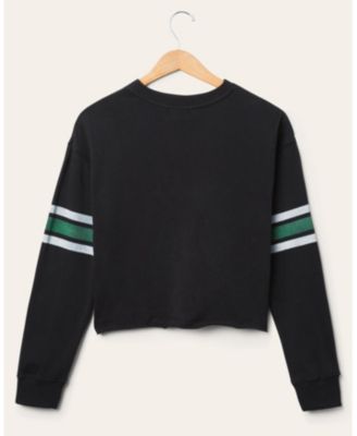  Women's NFL New York Jets Retro Crop Fleece