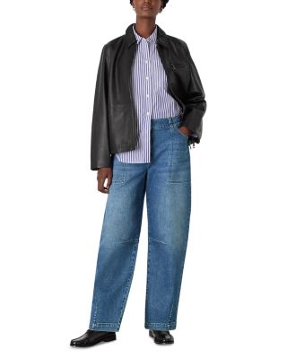 Elasticated Waist Barrel Jean in Denim