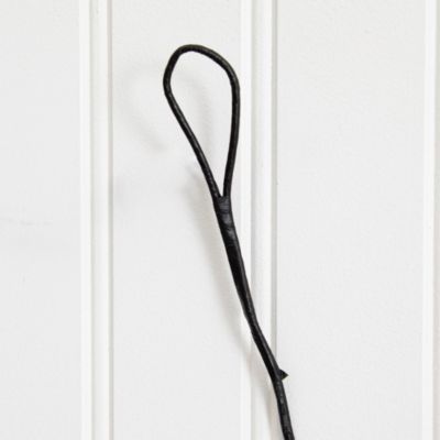 6.5&#39; Pre-Lit Artificial Halloween Black Twig Garland with 48 Purple LED Lights