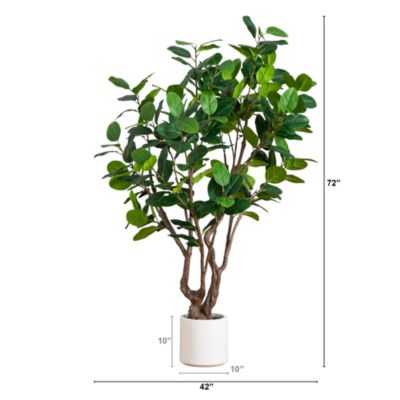 6&#39; Artificial Audrey Ficus Leaf Tree
