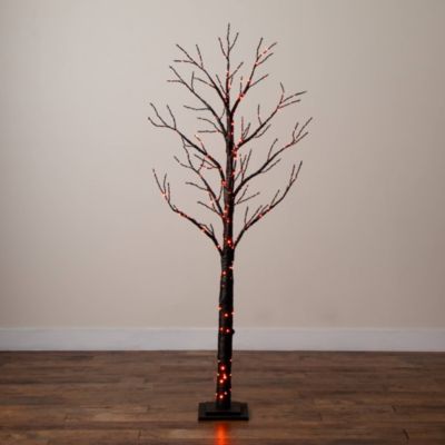 6' Pre-Lit Artificial Halloween Twig Tree