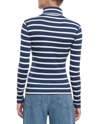 Striped Turtleneck Long Sleeve Tee