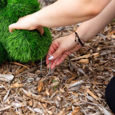 14" UV Resistant Artificial Grass Garden Plush Topiary Bear (Indoor/Outdoor)