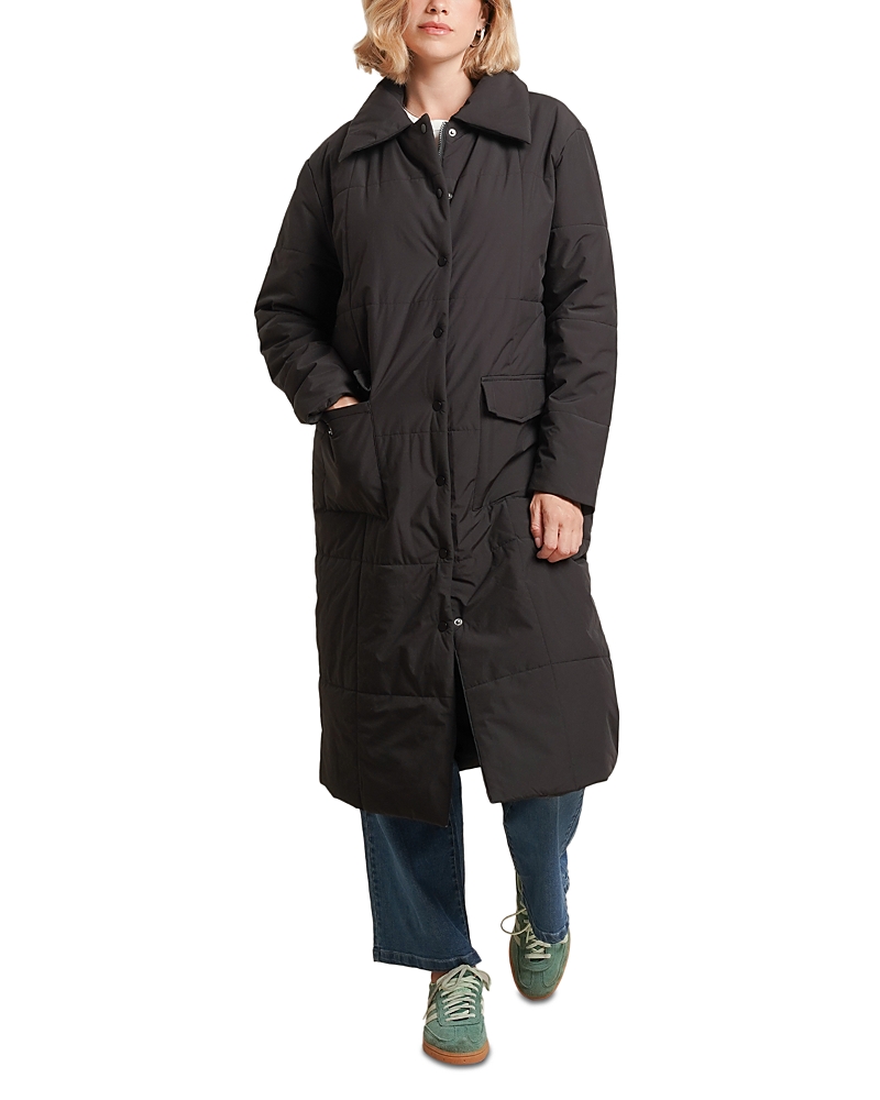 Nom Maternity Puffer Coat In Black