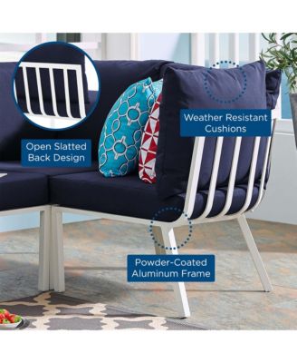  Riverside Outdoor Patio Aluminum Corner Chair