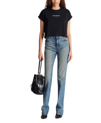 Cropped T-Shirt with Print