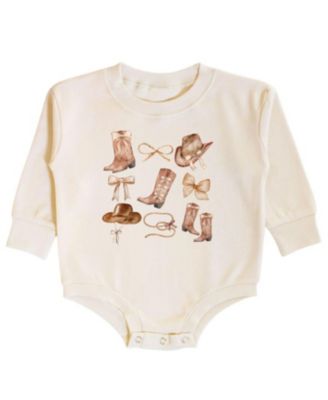 Girls' Cowgirl Cutie Long Sleeve Romper - Baby