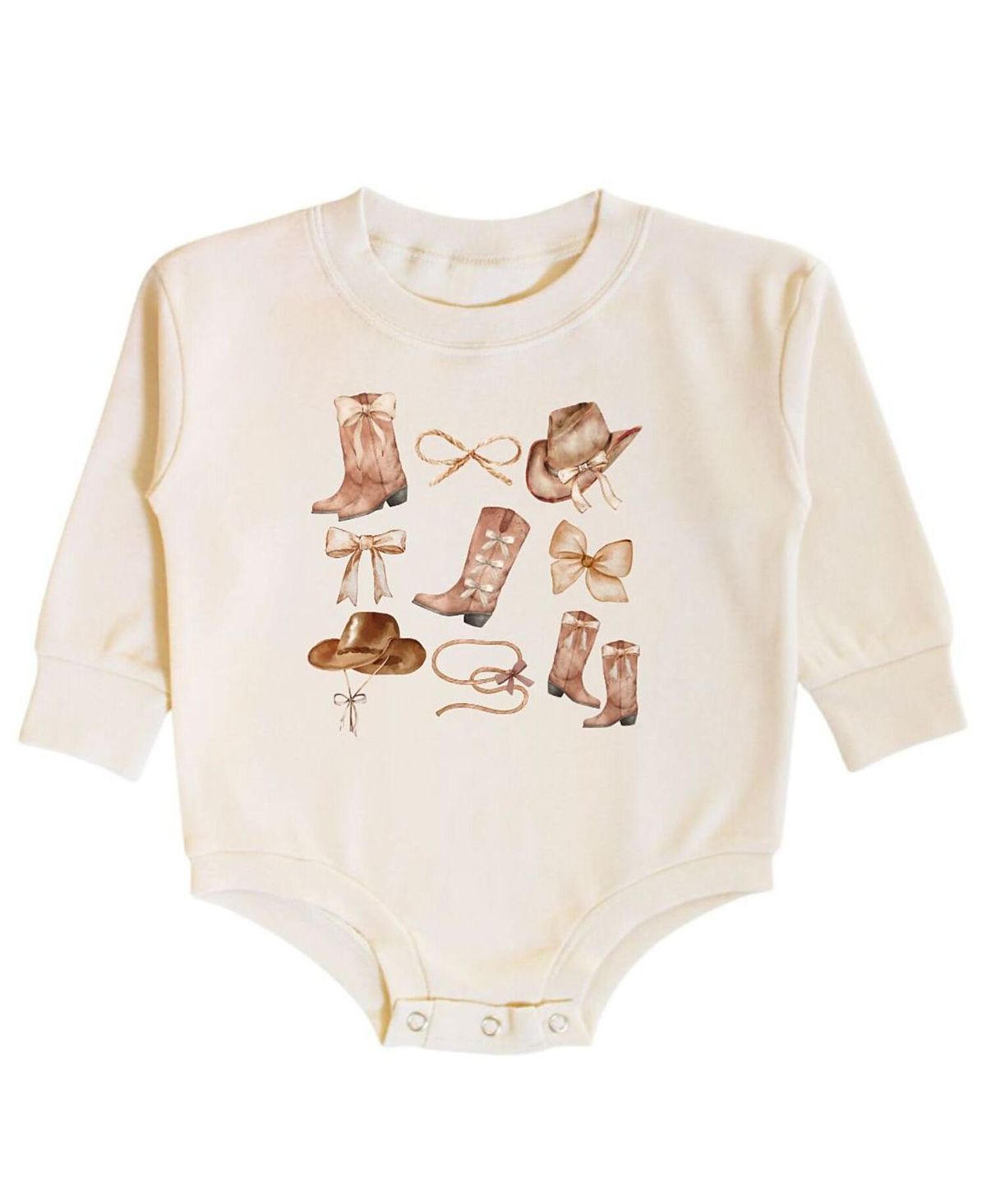 Sweet Wink Girls' Cowgirl Cutie Long Sleeve Romper - Baby