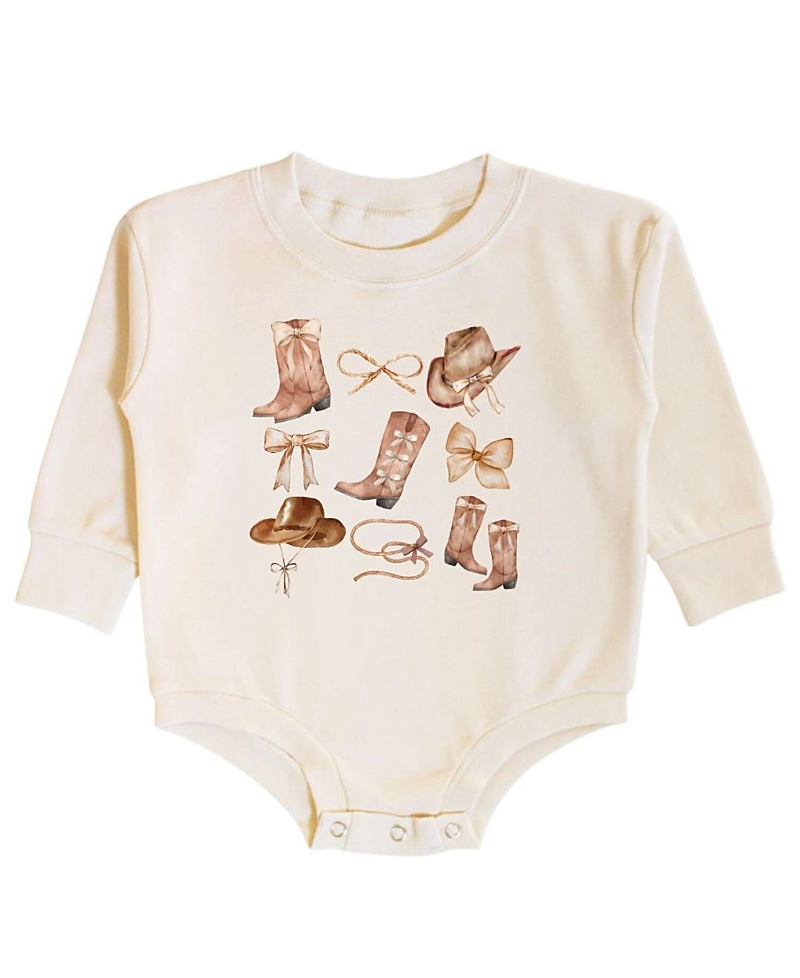 Sweet Wink Girls' Cowgirl Cutie Long Sleeve Romper - Baby
