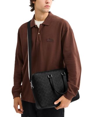 Caden Signature Canvas Brief Bag