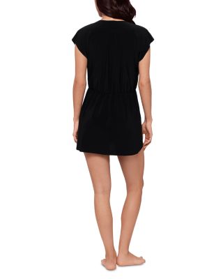 Lace Up Swim Cover-Up Dress