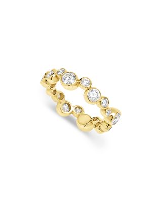 18K Yellow Gold Fizz Diamond Bubble Stack Ring