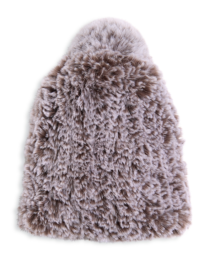 Surell Faux Fur Stretch Knit Beanie