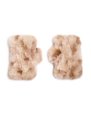 Faux Fur Fingerless Mittens