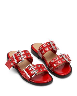 Women's Buckled Slide Sandals