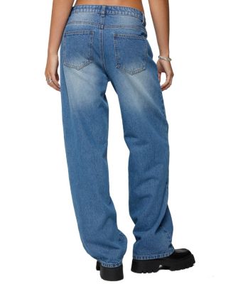 Rorie Mid Rise Straight Leg Medium Rinse Wash Jeans