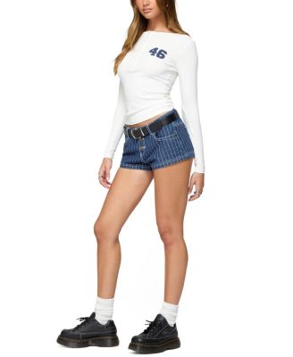 46 Ribbed Henley Top