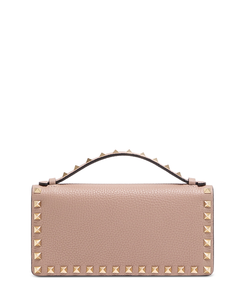 Valentino Rockstud Wallet With Chain In Pink