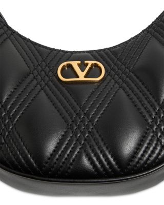 Quiltie 67 VLogo Mini Hobo Shoulder Bag