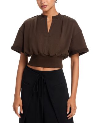 Short Sleeve Cropped Sweatshirt