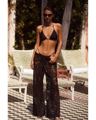 Geraldine Paisley Crochet Cover-Up Pants
