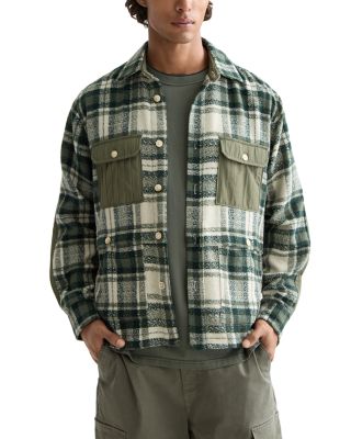 Relaxed Fit Button Front Shirt Jacket