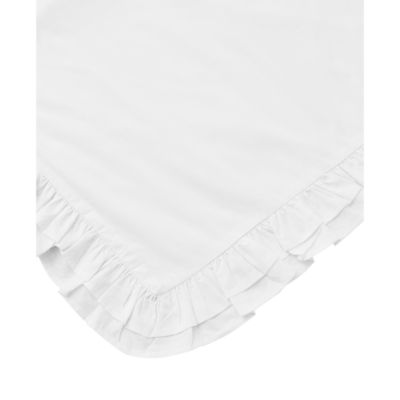 Double Ruffle Percale Duvet Cover Set, Twin