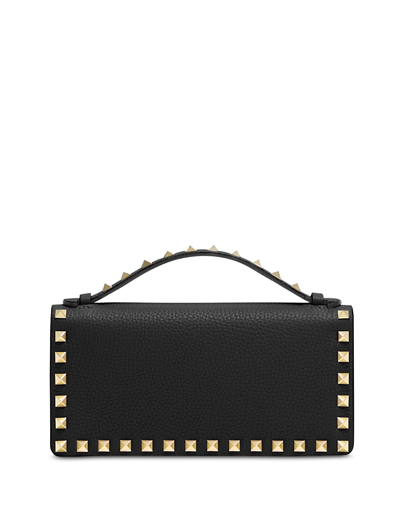 Valentino Rockstud Wallet With Chain In Black