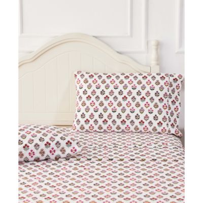 Sumita Floral Percale Sheet Set, King